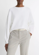 Structured Cotton-Blend Bouclé Sweater-Clothing-Vince-Optic White-XXS-Mercantile Portland