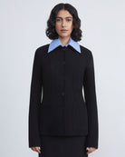 Structured Wool Jersey Jacket-Jackets-Lafayette 148-Black-0-Mercantile Portland