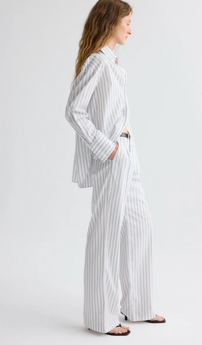 Sulli Pant in Hairline Stripe-Pants-TWP-White / Midnight-4-Mercantile Portland