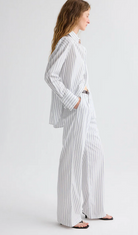 Sulli Pant in Hairline Stripe-Pants-TWP-White / Midnight-4-Mercantile Portland