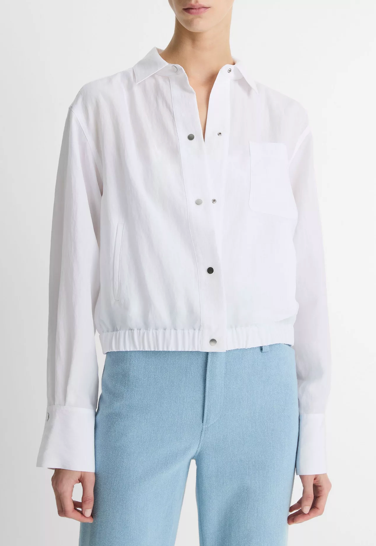 Summer Shirt Jacket-Clothing-Vince-Optic White-XS-Mercantile Portland