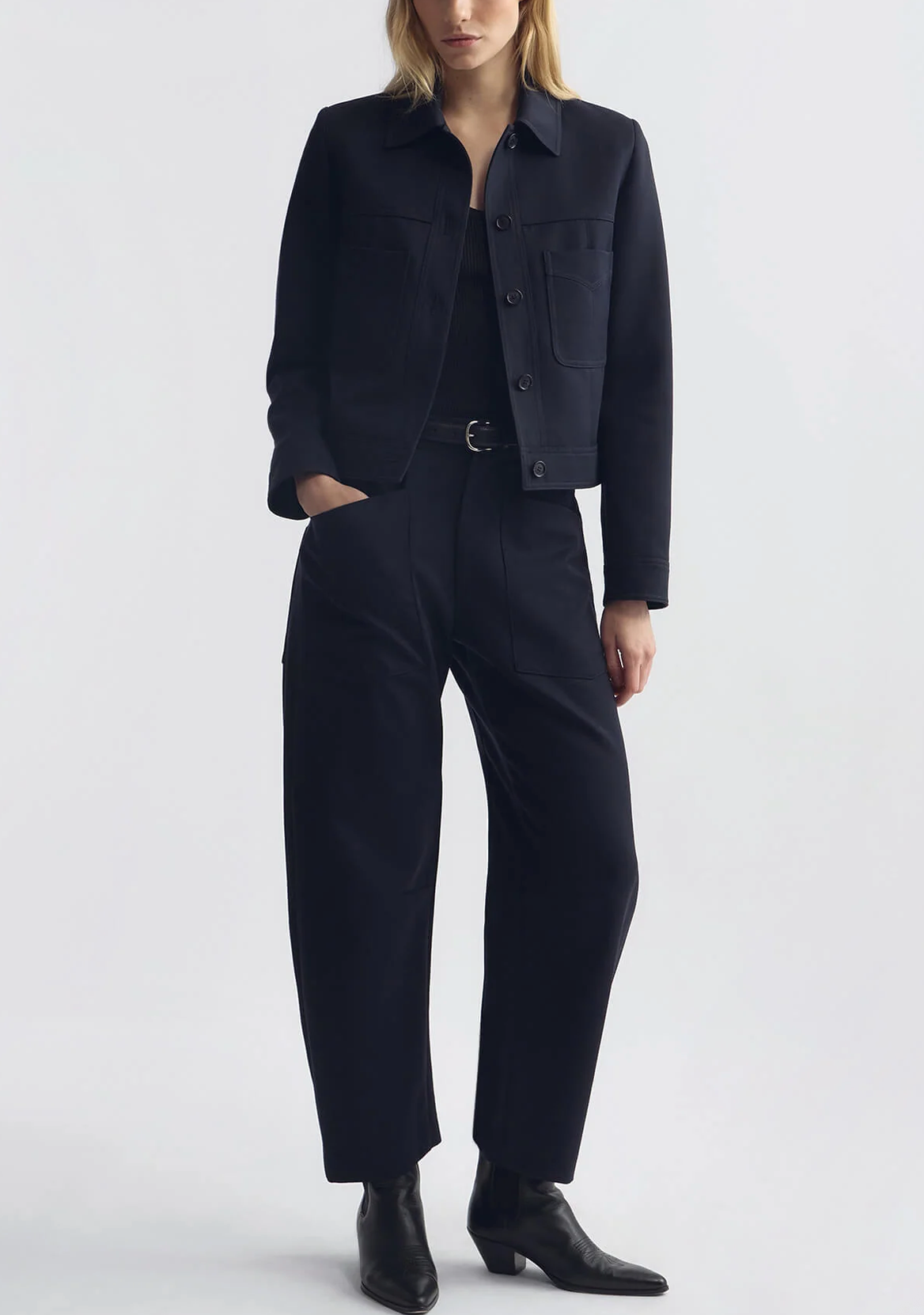Susannah Wool Jacket in Midnight-Jackets-Nili Lotan-Midnight-XS-Mercantile Portland