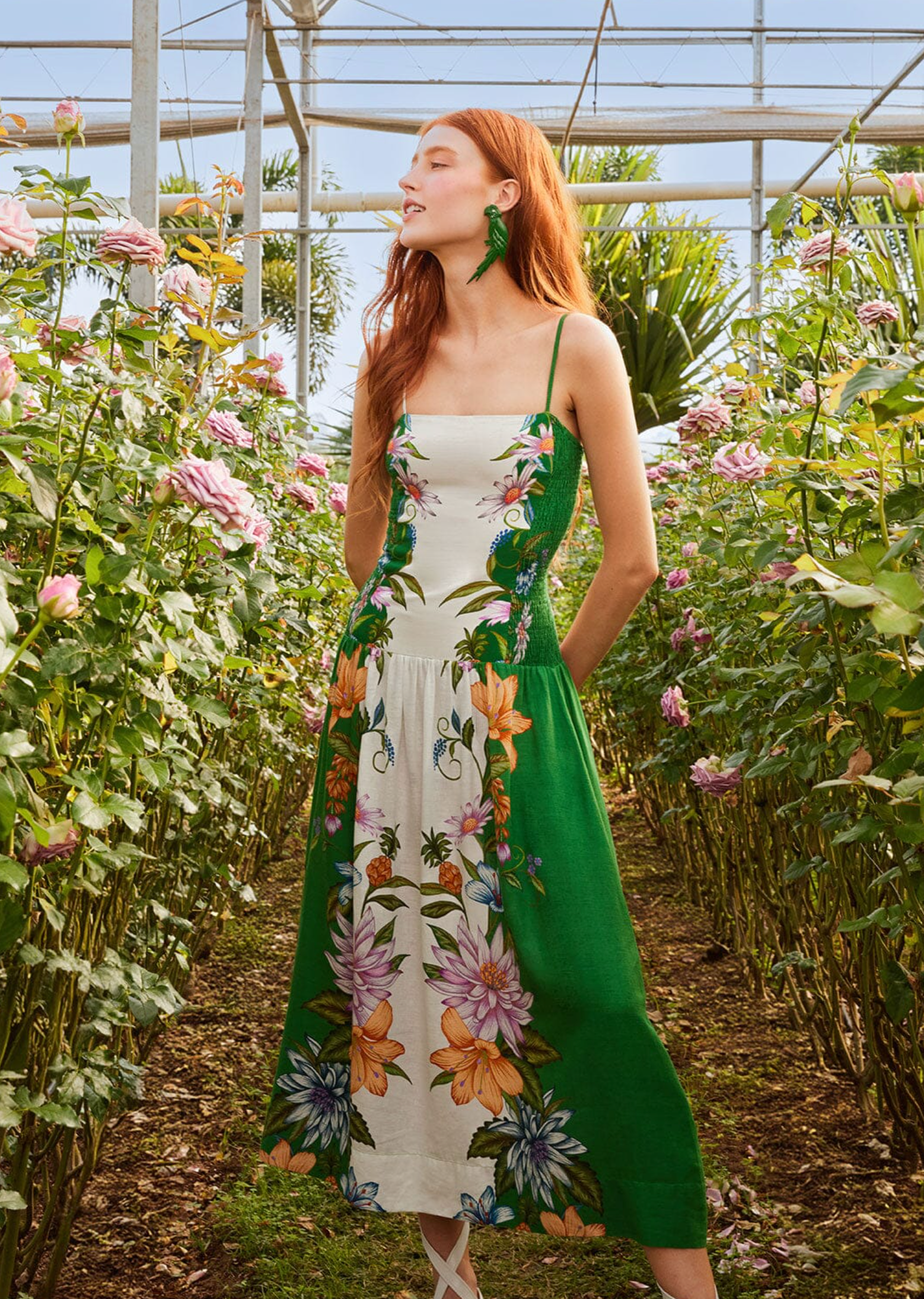 Sweet Bloom Dreamscape Midi Dress-Clothing-Farm Rio-Off White-XXS-Mercantile Portland