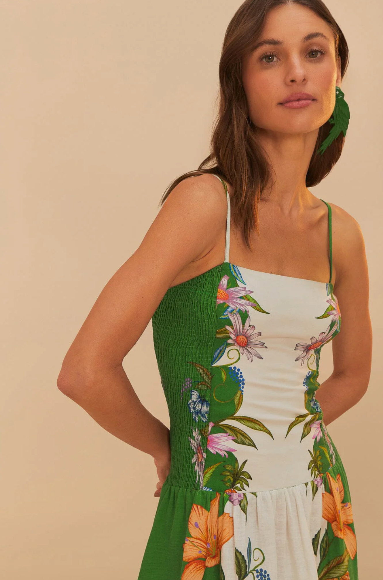 Sweet Bloom Dreamscape Midi Dress-Clothing-Farm Rio-Off White-XXS-Mercantile Portland