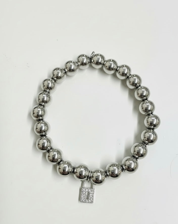 SYDNEY EVAN WHITE GOLD PAVE LOCK BRACELET-Staging-SYDNEY EVAN-OS-WG-Mercantile Portland