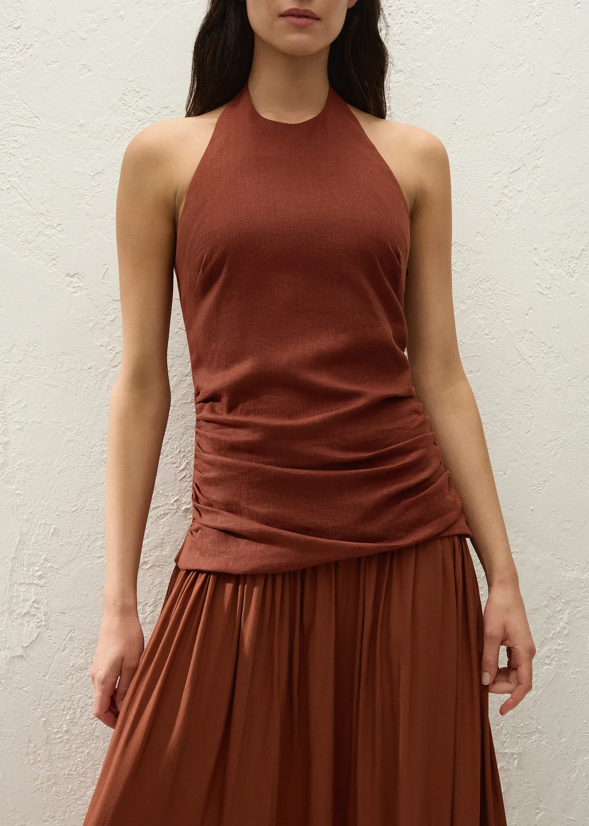 Tali Maxi Dress in Terracotta-Dresses-FAITHFULL-Terracotta-6-Mercantile Portland