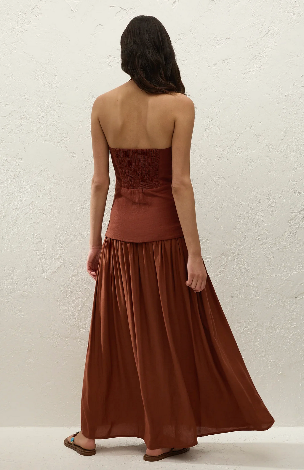 Tali Maxi Dress in Terracotta-Dresses-FAITHFULL-Terracotta-6-Mercantile Portland