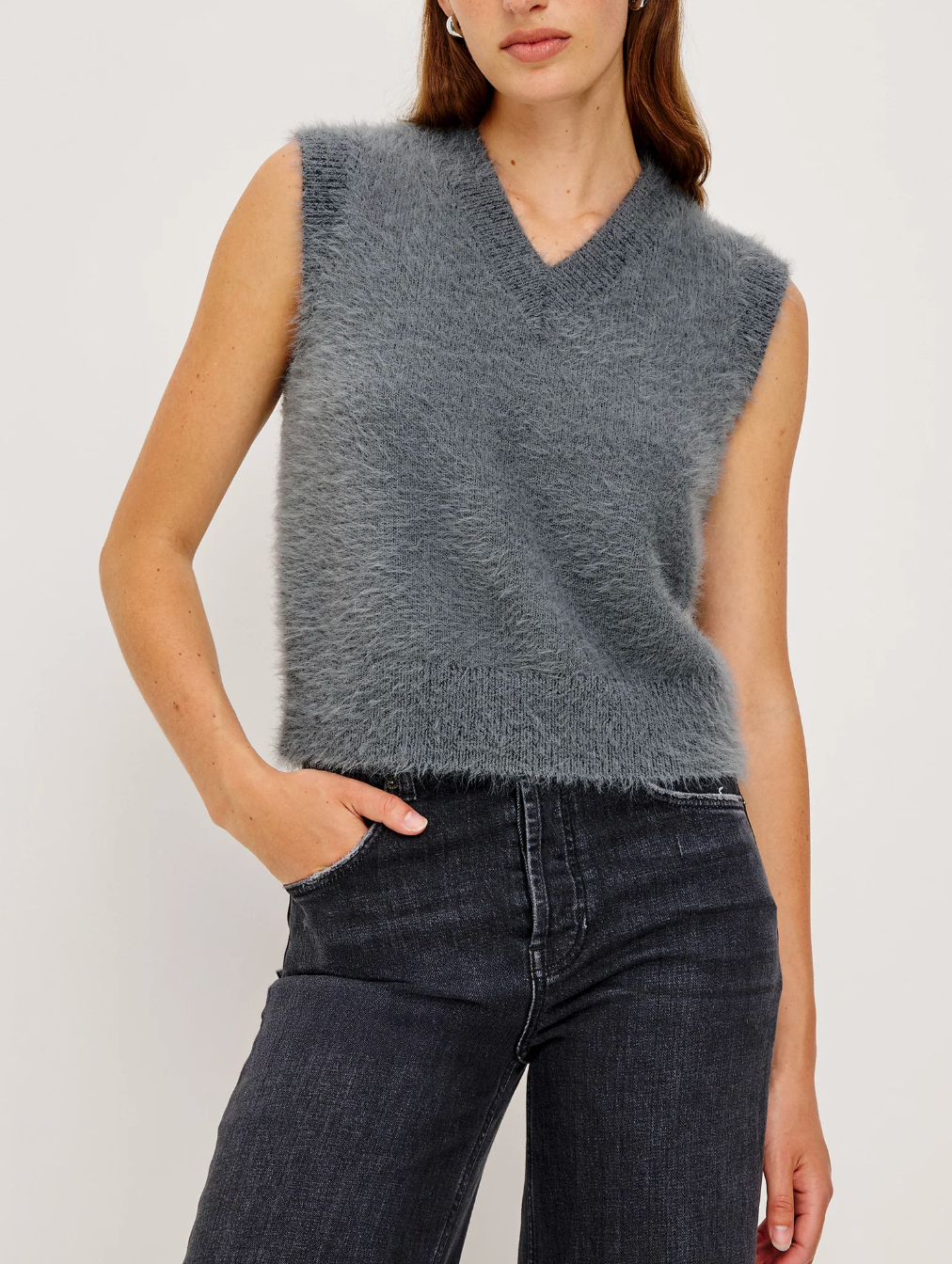 Talli Vest in Heather Charcoal-Sweaters-Rails-Medium Heather Charcoal-M-Mercantile Portland