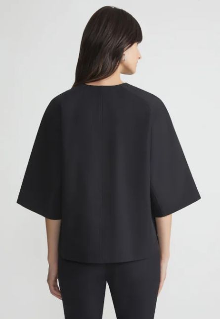 Techno Stretch Twill Colorless Shirt Jacket-Clothing-Lafayette 148-Black-XS-Mercantile Portland