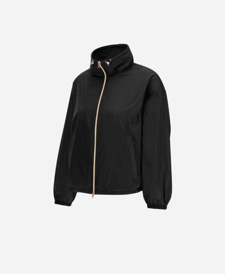 Techno Taffeta Jacket-Outerwear-Herno-Black-46-Mercantile Portland