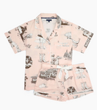Texas Toile PJ Shorts Set-Sleepwear-Katie Kime-Pink Brown-XS-Mercantile Portland