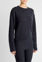 Textured Argyle Wool Sweater-Sweaters-Vince-Coastal Blue-XXS-Mercantile Portland