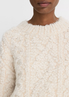 Textured Loop Stitch Cable Crewneck Sweater-Clothing-Vince-Off White-XXS-Mercantile Portland