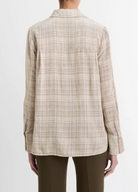 Textured Plaid Button-Front Shirt-Clothing-VINCE-Ceramic Multi-XXS-Mercantile Portland