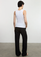 Textured Sleeveless U-Neck Top-Clothing-Enza Costa-White-XS-Mercantile Portland