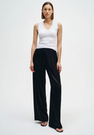 Textured Sleeveless U-Neck Top-Clothing-Enza Costa-White-XS-Mercantile Portland