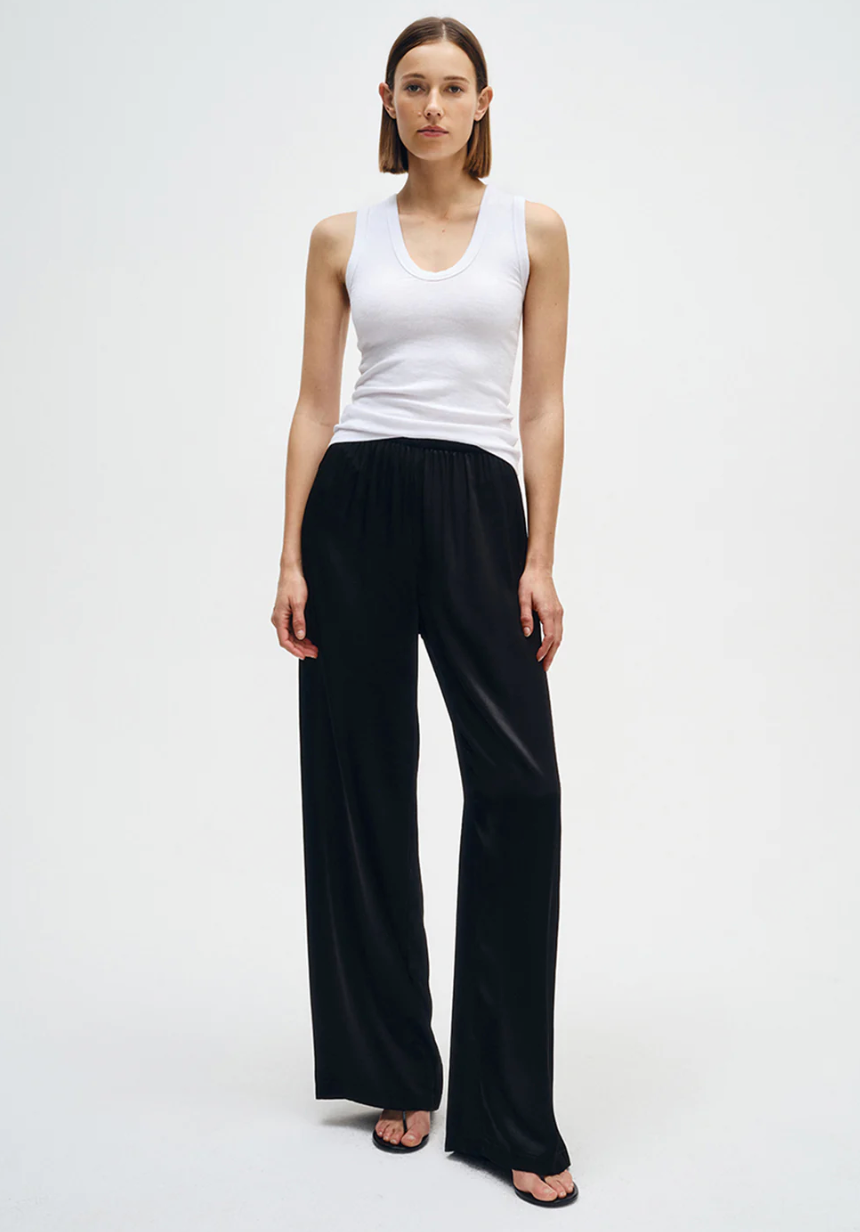Textured Sleeveless U-Neck Top-Clothing-Enza Costa-White-XS-Mercantile Portland