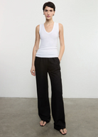 Textured Sleeveless U-Neck Top-Clothing-Enza Costa-White-XS-Mercantile Portland