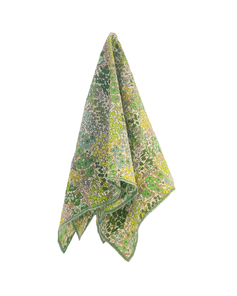 The Billy Square Bandana – Green Fleur-Scarves-The Little Project-OS-Mercantile Portland