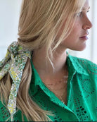 The Billy Square Bandana – Green Fleur-Scarves-The Little Project-OS-Mercantile Portland