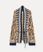 The Brit Leopard Jacquard Cardigan-Sweaters-Forte Forte-Gold-0-Mercantile Portland