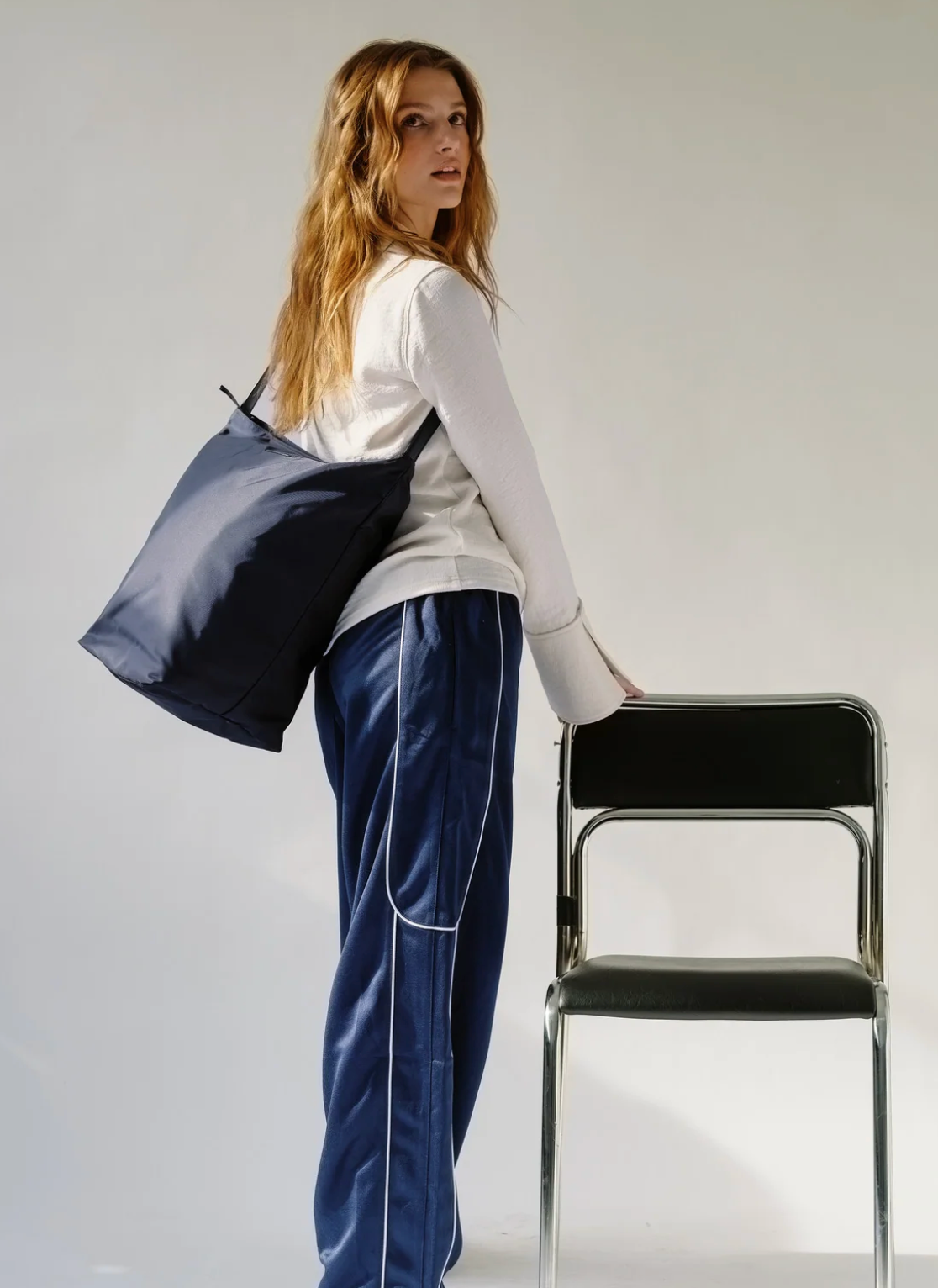 The Bucket Bag in Navy-Handbags-Jorja-Navy-OS-Mercantile Portland