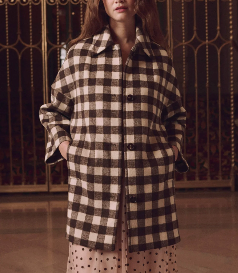The Car Coat-Outerwear-The GREAT.-Chocolate / Cream-0-Mercantile Portland
