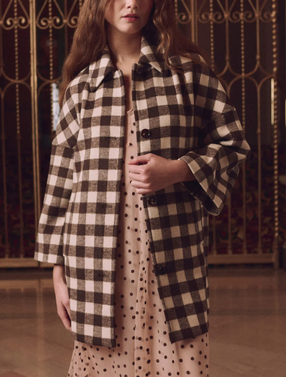 The Car Coat-Outerwear-The GREAT.-Chocolate / Cream-0-Mercantile Portland