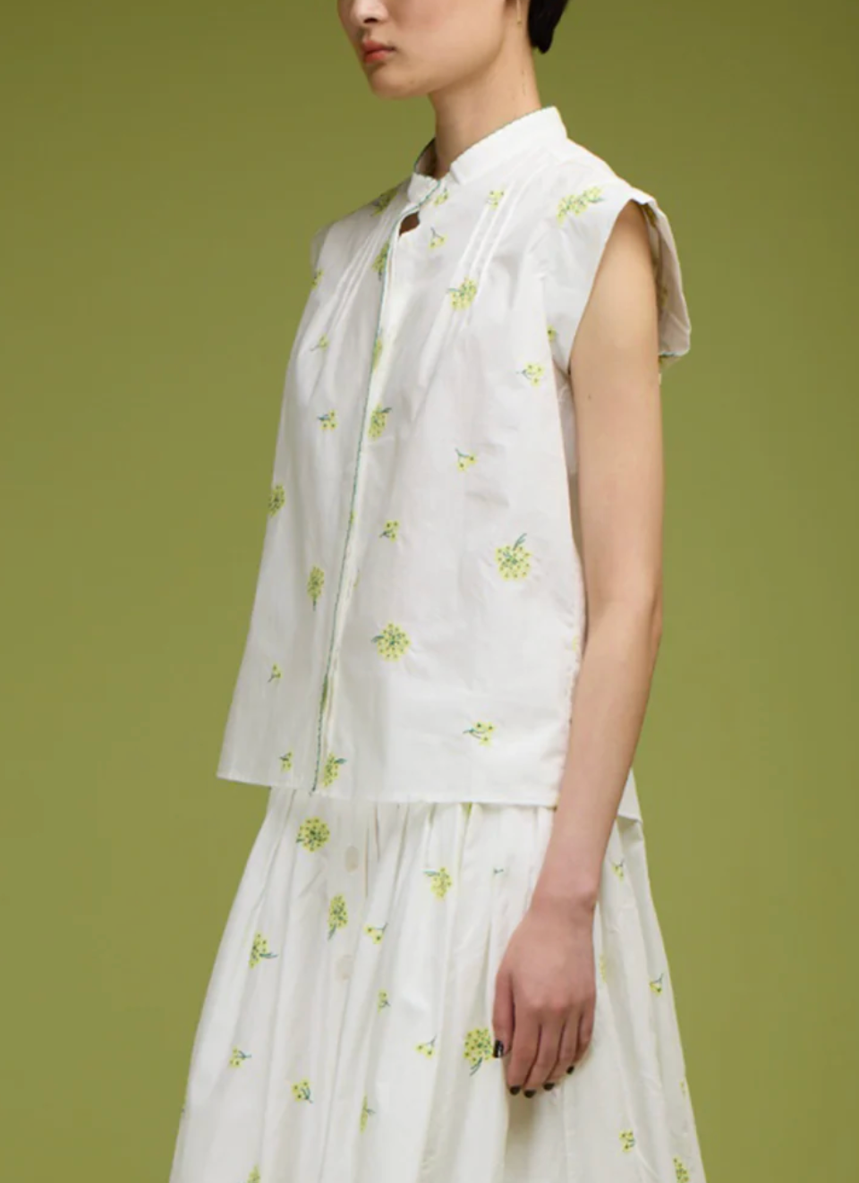 The Carla Shirt-Shirts-Love Binetti-White Floral-XS-Mercantile Portland