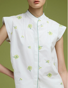 The Carla Shirt-Shirts-Love Binetti-White Floral-XS-Mercantile Portland