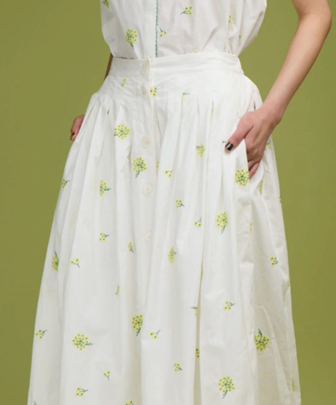 The Carla Skirt-Skirts and Shorts-Love Binetti-White Floral-XS-Mercantile Portland