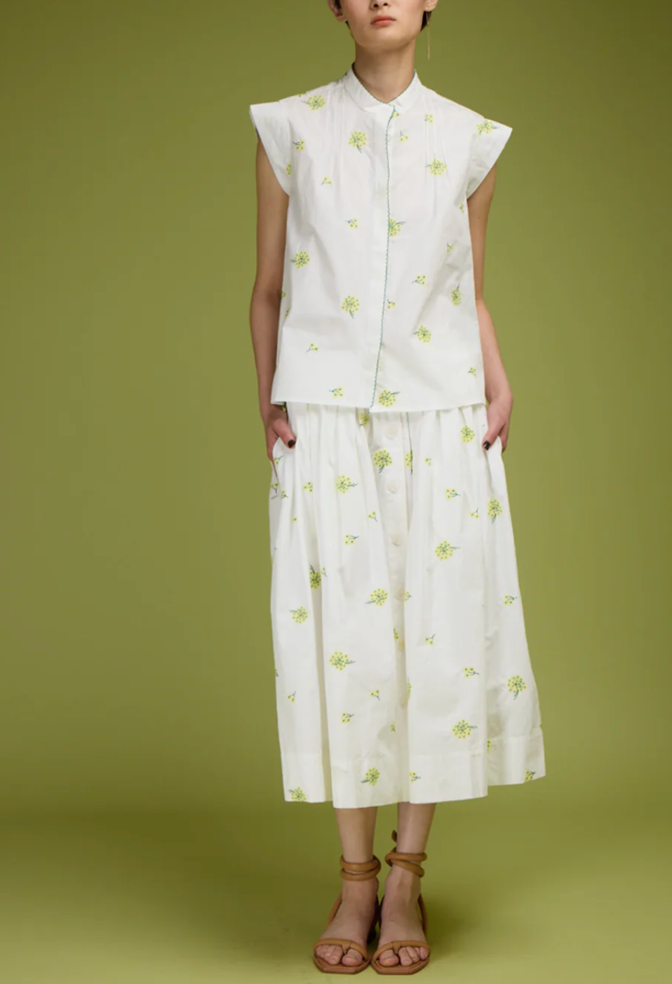 The Carla Skirt-Skirts and Shorts-Love Binetti-White Floral-XS-Mercantile Portland