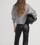 The Cashmere Fleck Cardi-Sweaters-Frame-Silver Fleck-XS-Mercantile Portland