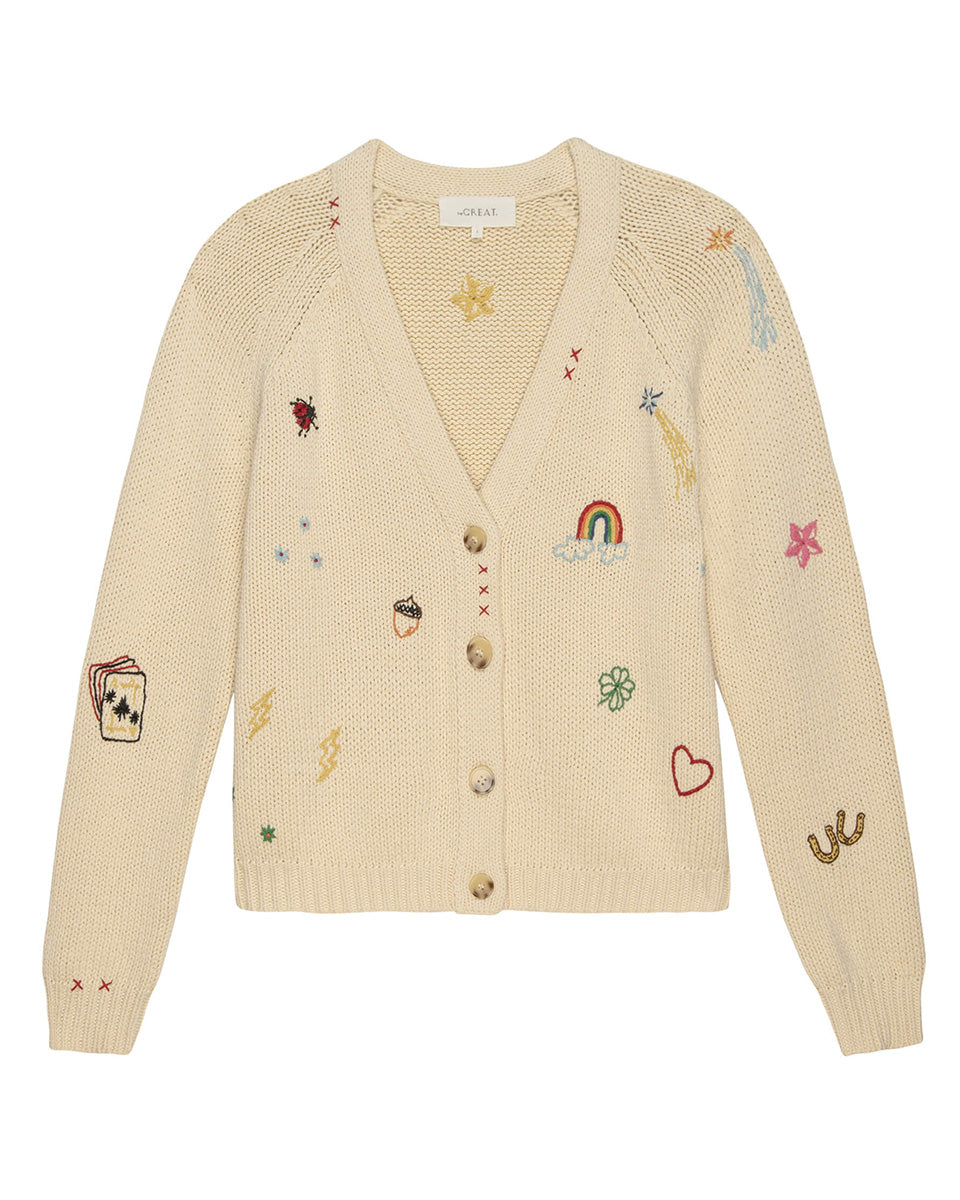 The Charm Cardigan.-Sweaters-The GREAT.-Cream-0-Mercantile Portland