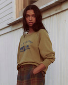 The College Sweatshirt-Sweaters-The GREAT.-Washed Fir Green-0-Mercantile Portland