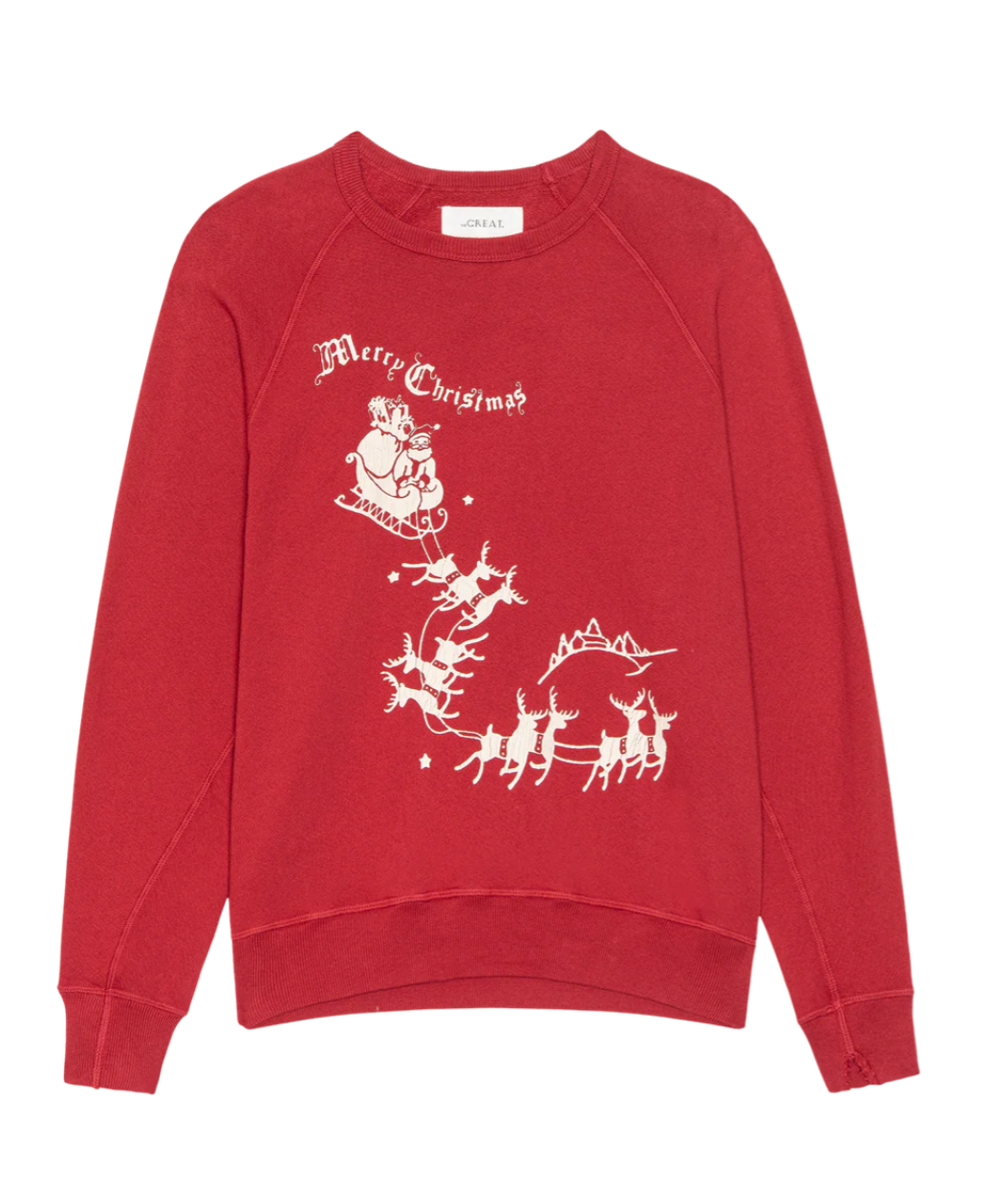 The College Sweatshirt-Sweaters-The GREAT.-True Red with Sleigh Graphic-0-Mercantile Portland