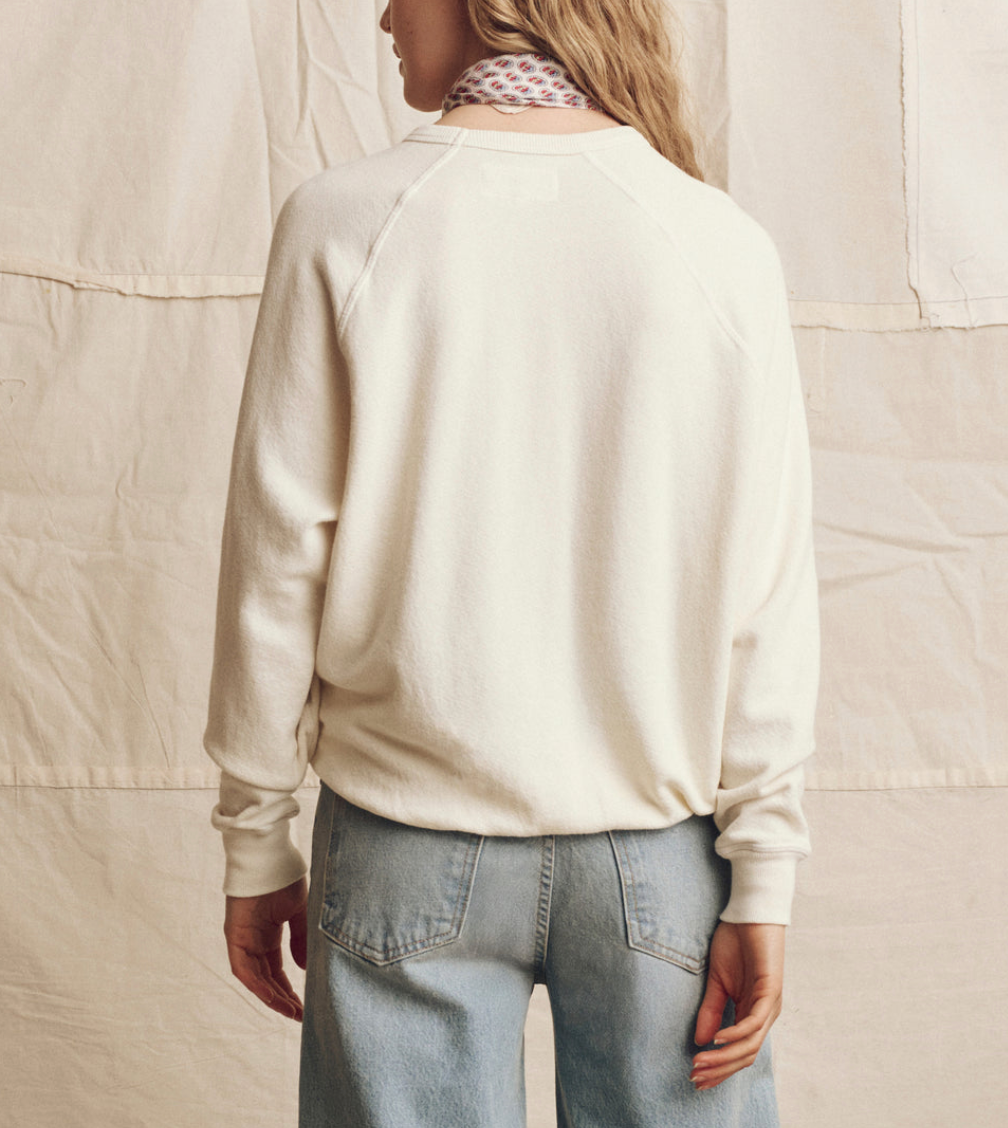 The College Sweatshirt w/Heart-Tops-The GREAT.-Ivory-0-Mercantile Portland