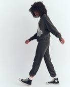 The College Sweatshirt.-Sweaters-The GREAT.-Washed Black_ the GREAT.-0-Mercantile Portland