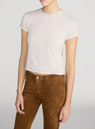 The Contrast Stitch Baby Tee-T-Shirts-Frame-Bone-XS-Mercantile Portland