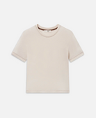 The Contrast Stitch Baby Tee-T-Shirts-Frame-Bone-XS-Mercantile Portland
