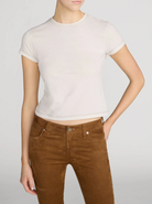 The Contrast Stitch Baby Tee-T-Shirts-Frame-Bone-XS-Mercantile Portland
