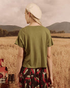 The Crop Tee.-Shirts-The GREAT.-Vintage Army-0-Mercantile Portland