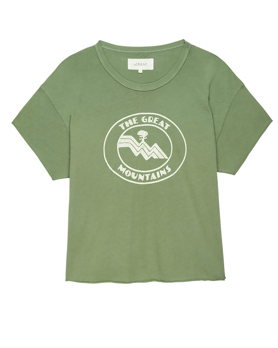 The Crop Tee.-Shirts-The GREAT.-Vintage Army-0-Mercantile Portland