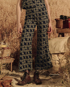 The Dance Pant.-Pants-The GREAT.-Navy Scattered Daisy-24-Mercantile Portland
