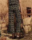 The Dance Pant.-Pants-The GREAT.-Navy Scattered Daisy-24-Mercantile Portland