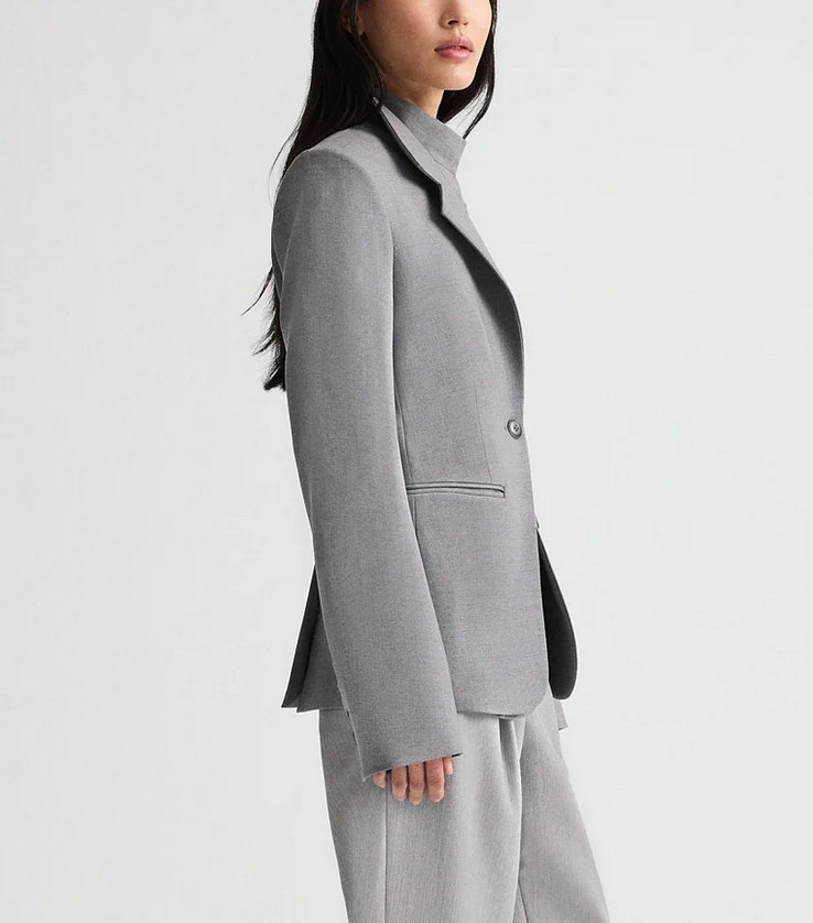 The Double Take Blazer In Heather Grey-Jackets-TWP-Heather Grey-XS-Mercantile Portland