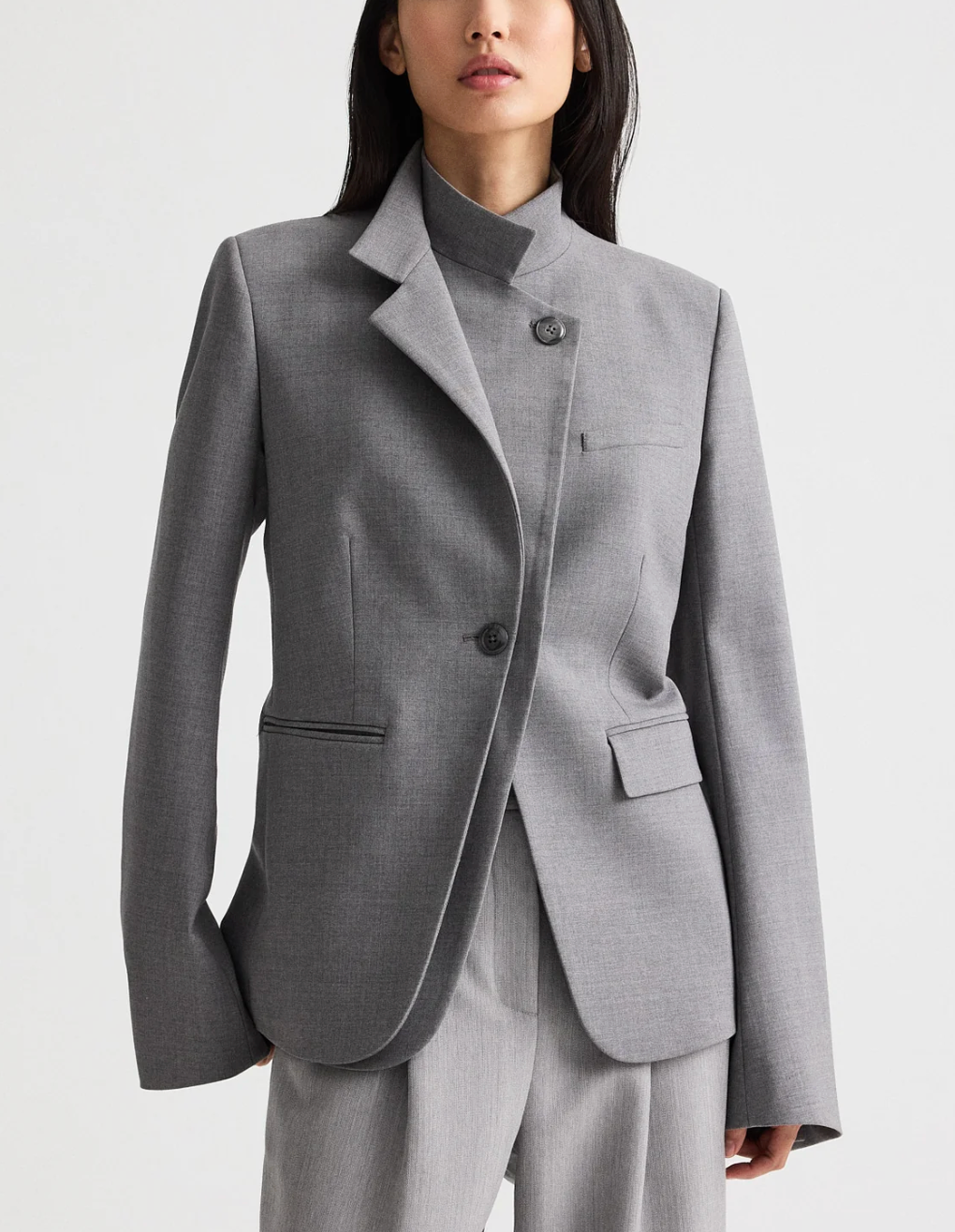 The Double Take Blazer In Heather Grey-Jackets-TWP-Heather Grey-XS-Mercantile Portland
