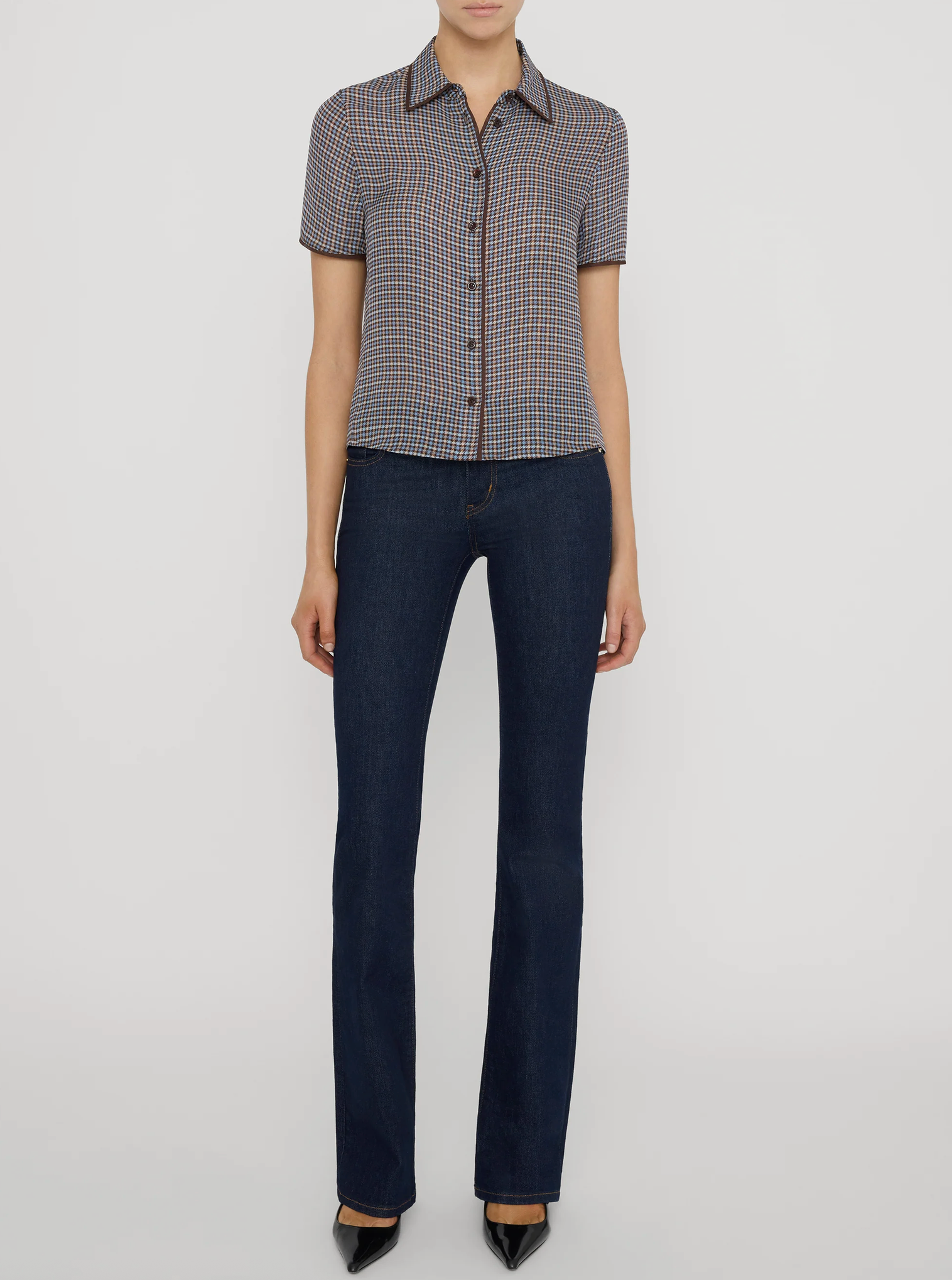 The Essential Top in Chestnut Plaid-Shirts-Frame-Chestnut Plaid-XS-Mercantile Portland