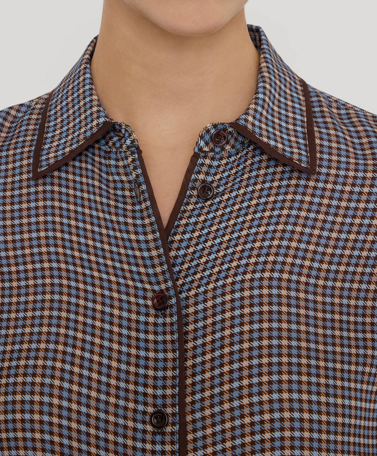 The Essential Top in Chestnut Plaid-Shirts-Frame-Chestnut Plaid-XS-Mercantile Portland