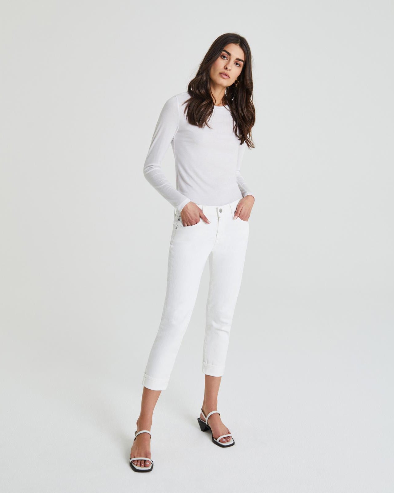 The Ex-Boyfriend Slim-Denim-AG Jeans-1 Year Tonal White-23-Mercantile Portland